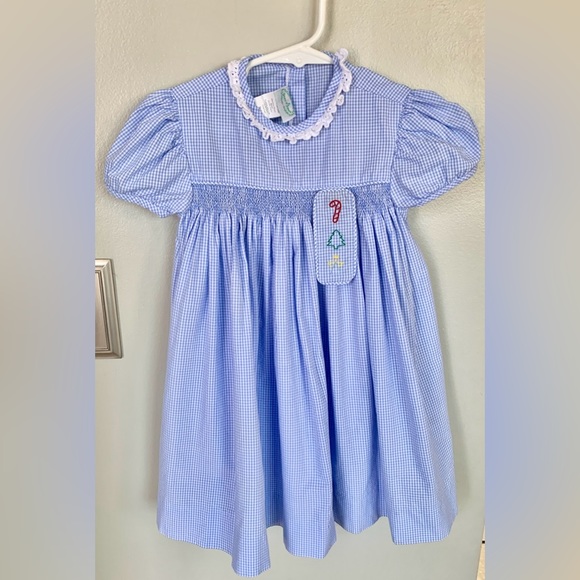 Grace & James Kids Blue Gingham
Celebration Dress Christmas Holiday Girl’s 4 4T - Picture 11 of 12